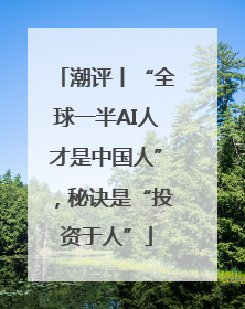 潮评丨“全球一半AI人才是中国人”，秘诀是“投资于人”