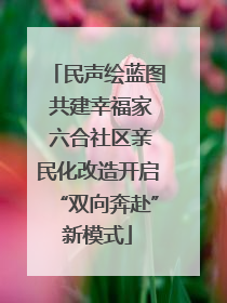 民声绘蓝图 共建幸福家 六合社区亲民化改造开启“双向奔赴”新模式