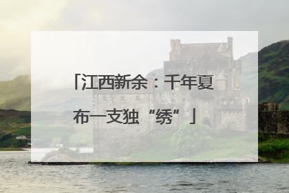 江西新余：千年夏布一支独“绣”