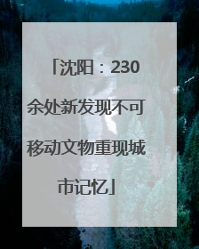 沈阳：230余处新发现不可移动文物重现城市记忆