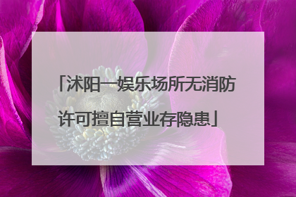 沭阳一娱乐场所无消防许可擅自营业存隐患