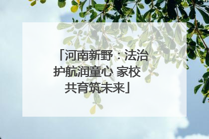 河南新野：法治护航润童心 家校共育筑未来
