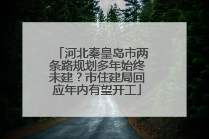 河北秦皇岛市两条路规划多年始终未建？市住建局回应年内有望开工