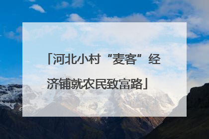 河北小村“麦客”经济铺就农民致富路