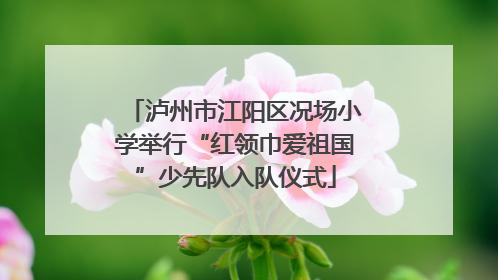 泸州市江阳区况场小学举行“红领巾爱祖国”少先队入队仪式