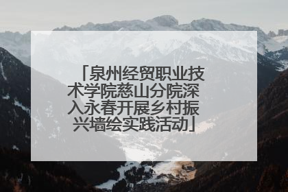 泉州经贸职业技术学院慈山分院深入永春开展乡村振兴墙绘实践活动