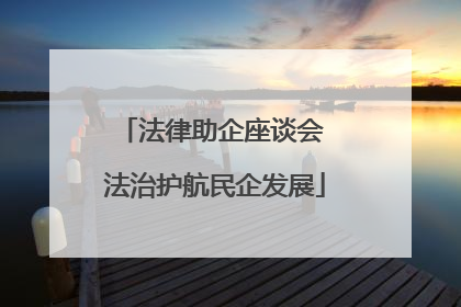 法律助企座谈会 法治护航民企发展