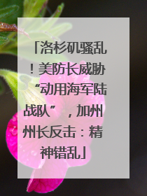 洛杉矶骚乱！美防长威胁“动用海军陆战队”，加州州长反击：精神错乱