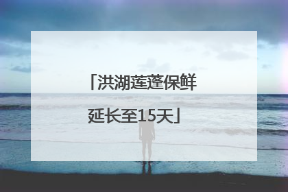 洪湖莲蓬保鲜延长至15天