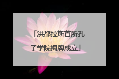 洪都拉斯首所孔子学院揭牌成立