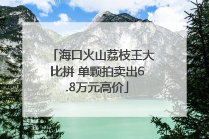 海口火山荔枝王大比拼 单颗拍卖出6.8万元高价