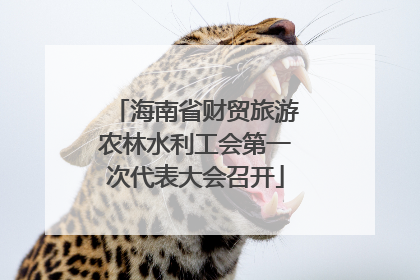 海南省财贸旅游农林水利工会第一次代表大会召开