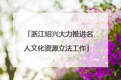 浙江绍兴大力推进名人文化资源立法工作