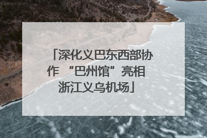 深化义巴东西部协作 “巴州馆”亮相浙江义乌机场