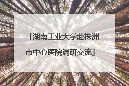 湖南工业大学赴株洲市中心医院调研交流