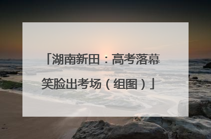 湖南新田：高考落幕 笑脸出考场（组图）