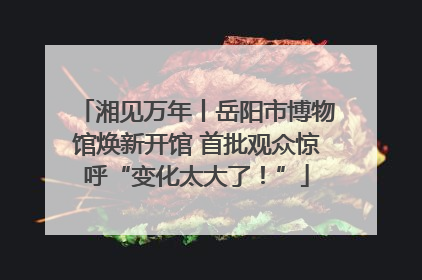 湘见万年丨岳阳市博物馆焕新开馆 首批观众惊呼“变化太大了！”