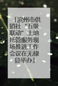 滨州市供销社“五级联动”土地托管服务现场推进工作会议在无棣县举办