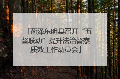 菏泽东明县召开“五督联动”提升法治督察质效工作动员会