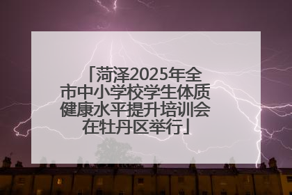 菏泽2025年全市中小学校学生体质健康水平提升培训会在牡丹区举行