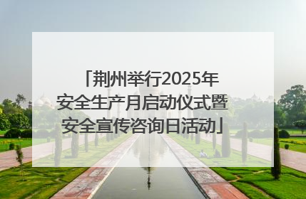 荆州举行2025年安全生产月启动仪式暨安全宣传咨询日活动