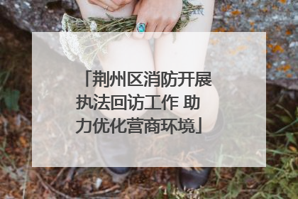 荆州区消防开展执法回访工作 助力优化营商环境