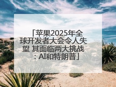 苹果2025年全球开发者大会令人失望 其面临两大挑战：AI和特朗普