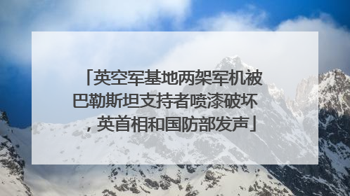 英空军基地两架军机被巴勒斯坦支持者喷漆破坏，英首相和国防部发声