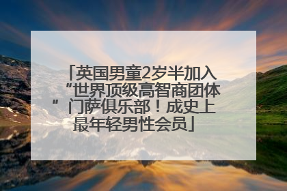 英国男童2岁半加入“世界顶级高智商团体”门萨俱乐部！成史上最年轻男性会员