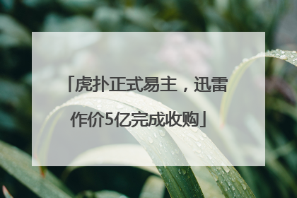 虎扑正式易主，迅雷作价5亿完成收购