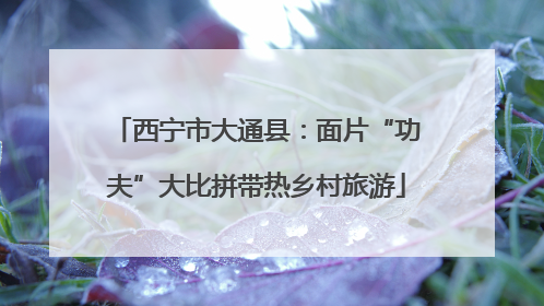 西宁市大通县：面片“功夫”大比拼带热乡村旅游