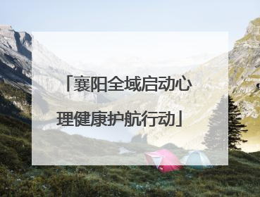 襄阳全域启动心理健康护航行动