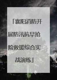 襄阳消防开展防汛抗旱抢险救援综合实战演练