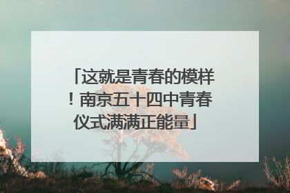 这就是青春的模样！南京五十四中青春仪式满满正能量