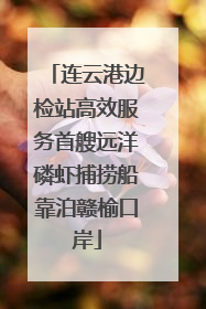连云港边检站高效服务首艘远洋磷虾捕捞船靠泊赣榆口岸