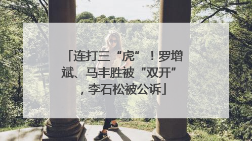 连打三“虎”！罗增斌、马丰胜被“双开”，李石松被公诉