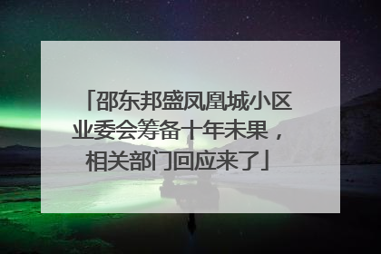 邵东邦盛凤凰城小区业委会筹备十年未果，相关部门回应来了