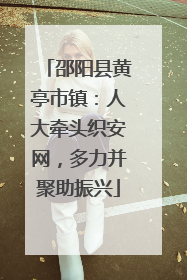 邵阳县黄亭市镇：人大牵头织安网，多力并聚助振兴