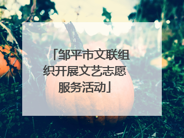 邹平市文联组织开展文艺志愿服务活动