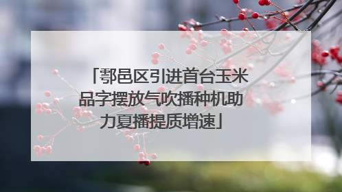 鄠邑区引进首台玉米品字摆放气吹播种机助力夏播提质增速