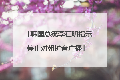 韩国总统李在明指示停止对朝扩音广播