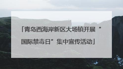 青岛西海岸新区大场镇开展“国际禁毒日”集中宣传活动