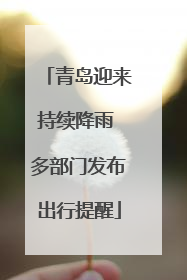 青岛迎来持续降雨 多部门发布出行提醒