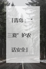 青岛：“三夏”护农话安全