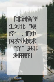 非洲留学生河北“取经”：把中国农业技术“译”进非洲田野