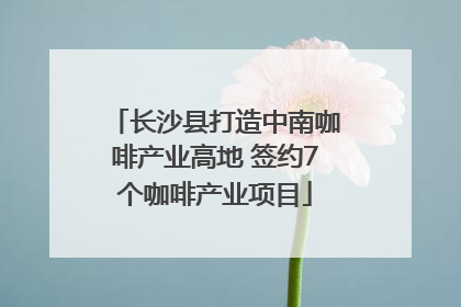 长沙县打造中南咖啡产业高地 签约7个咖啡产业项目