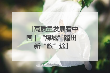 高质量发展看中国｜“煤城”蹚出新“旅”途