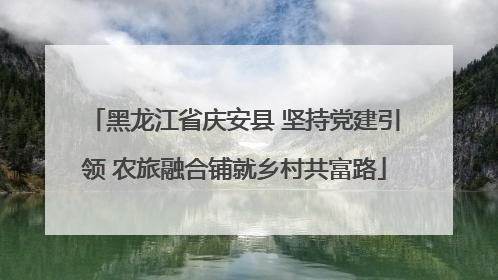 黑龙江省庆安县 坚持党建引领 农旅融合铺就乡村共富路
