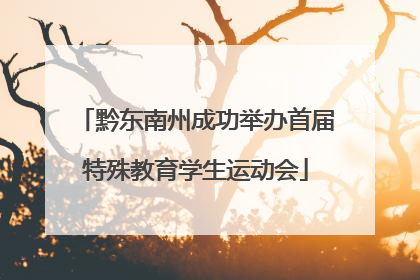 黔东南州成功举办首届特殊教育学生运动会