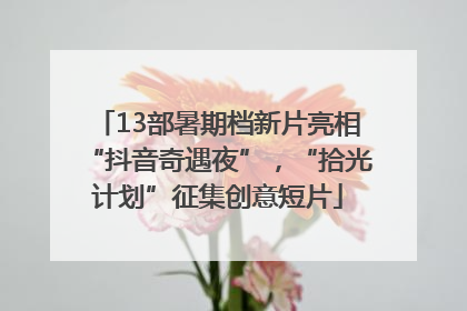 13部暑期档新片亮相“抖音奇遇夜”，“拾光计划”征集创意短片